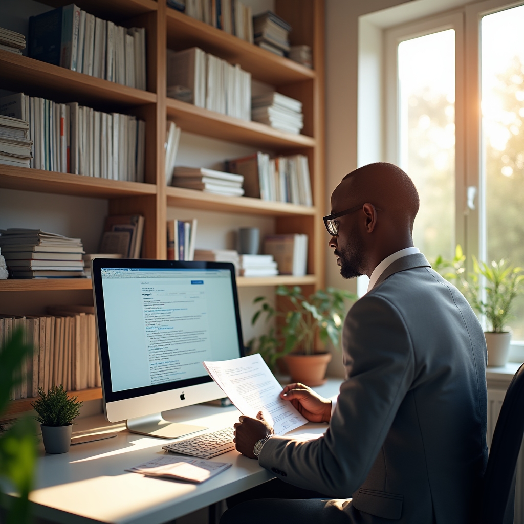 Overview of SEO education concepts laid out on a creative workspace